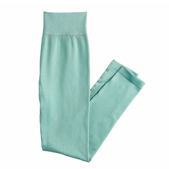 Sexy High Waist Spandex Tights Navy Dark Gym Pants Yoga Tights - Picture 6 of 7